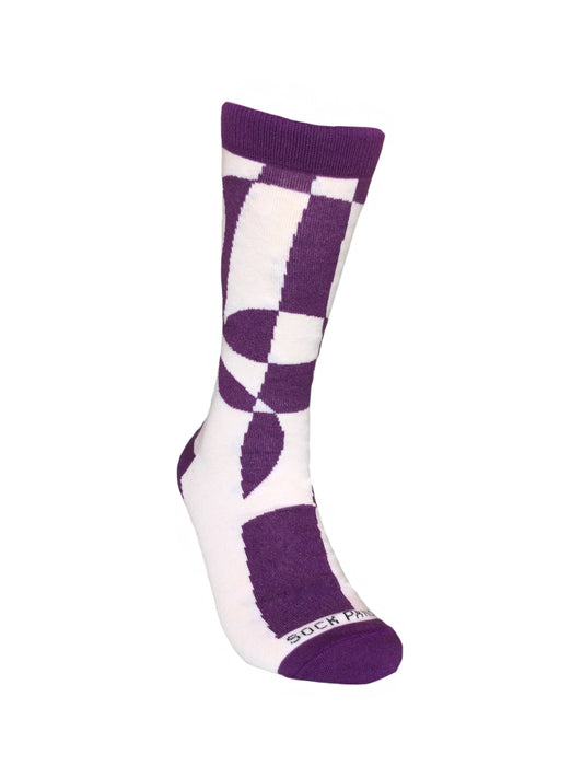 Purple Reflection Pattern Socks from the Sock Panda (Adult Large)