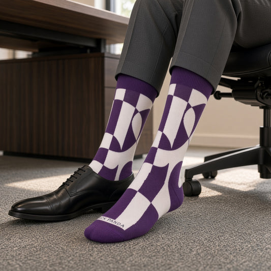 Purple Reflection Pattern Socks from the Sock Panda (Adult Large)