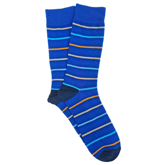 Blue Stripes Socks from the Sock Panda (Adult Large - Men's Shoe Sizes 8 - 12)