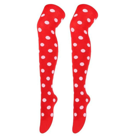 Colorful Polka Dot Pattern Tube Socks from the Sock Panda (Thigh High)