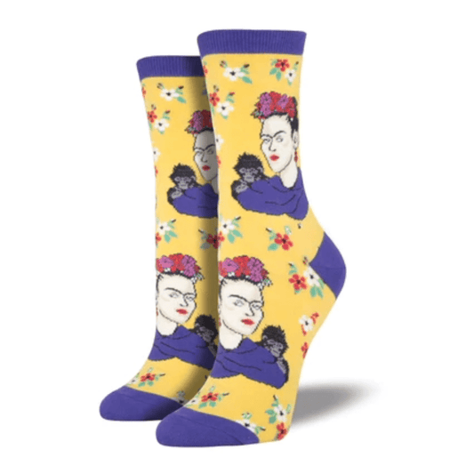 Frida Kahlo Portrait Socks (Adult Medium - Women's Shoe Sizes 5 - 10)