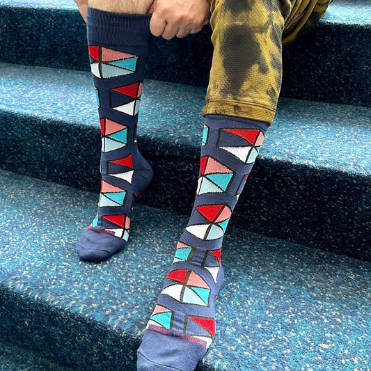 Hexagon Flag Banner Patterned Socks from the Sock Panda