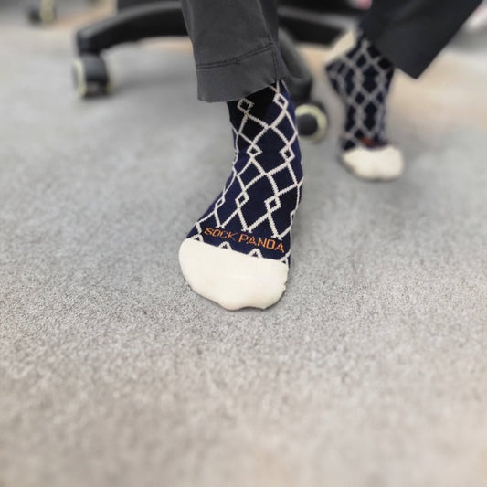 Interlocking Diamond Pattern Socks from the Sock Panda (Adult Large - Men's Shoe Sizes 8 - 12)