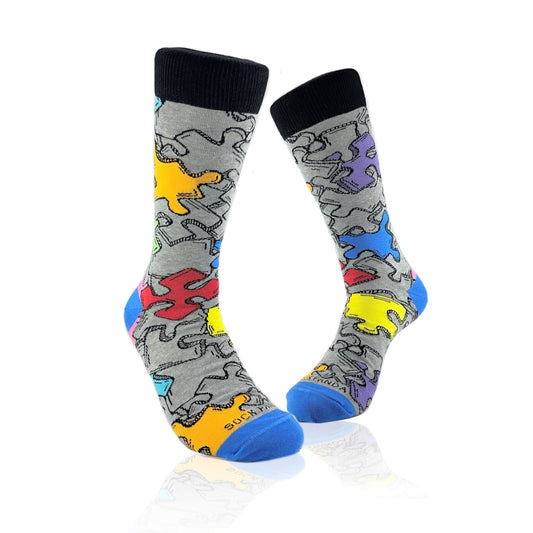 Jigsaw Puzzle Pattern Socks from the Sock Panda