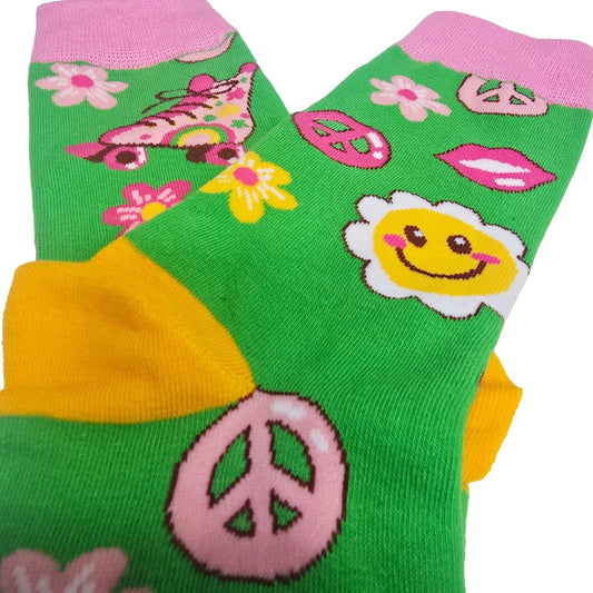 Roller Skate Hearts Love Socks from the Sock Panda (Adult Medium)