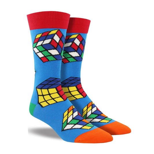 Fun Puzzle Cube Socks - Sock Panda (Adult Large - Men's Shoe Sizes 8 - 12)