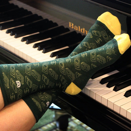 Money Socks from the Sock Panda (Adult Medium - Women's Shoe Sizes 5 - 10)