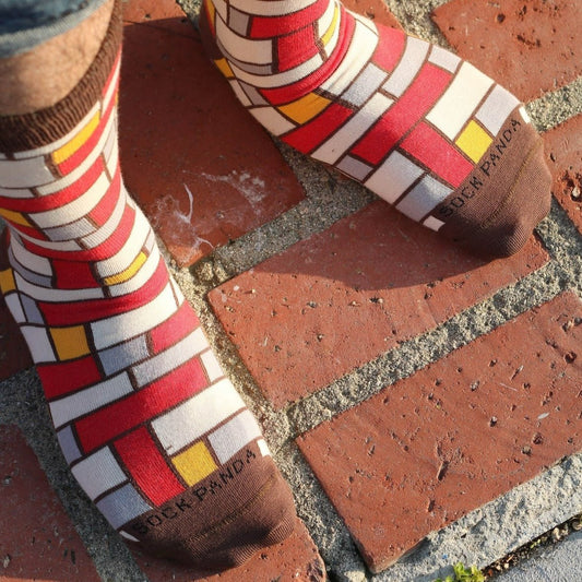 Stylish Rectangle Patterned Office Socks from the Sock Panda