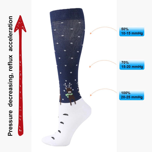 Three Reindeer Knee High (Compression Socks) S/M