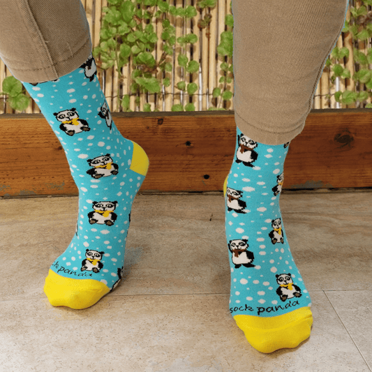 Winter Panda Pattern Socks from the Sock Panda (Adult Medium - Women's Shoe Sizes 5 - 10)