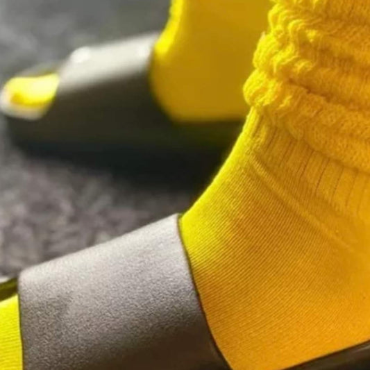 Yellow Slouch Socks (Adult Medium - Women's Shoe Sizes 5 - 10)