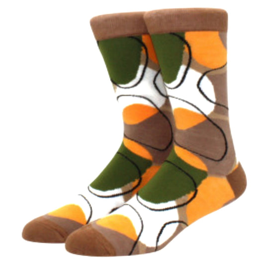 Abstract Geometric Pattern Socks from the Sock Panda (Adult Large - Men's Shoe Sizes 8 - 12)