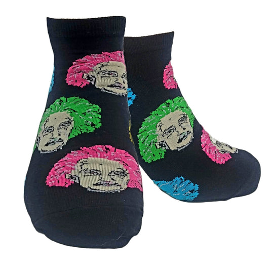 Albert Einstein Ankle Socks (Adult Large - Men's Shoe Sizes 8 - 12)