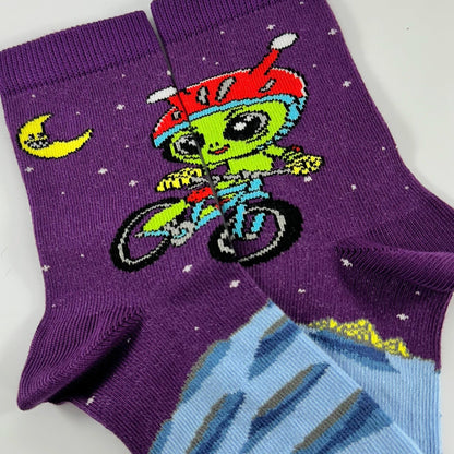 Alien Biker Socks from the Sock Panda (Ages 3 - 7)