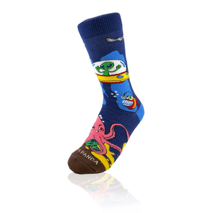 Alien Deep Sea Socks from the Socks Panda (Adult Small) SeaAlienSm
