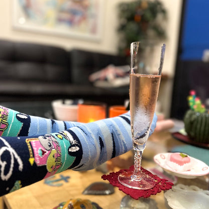 Alien Dinner Date Socks from the Sock Panda (Adult Medium - Women's Shoe Sizes 5 - 10)