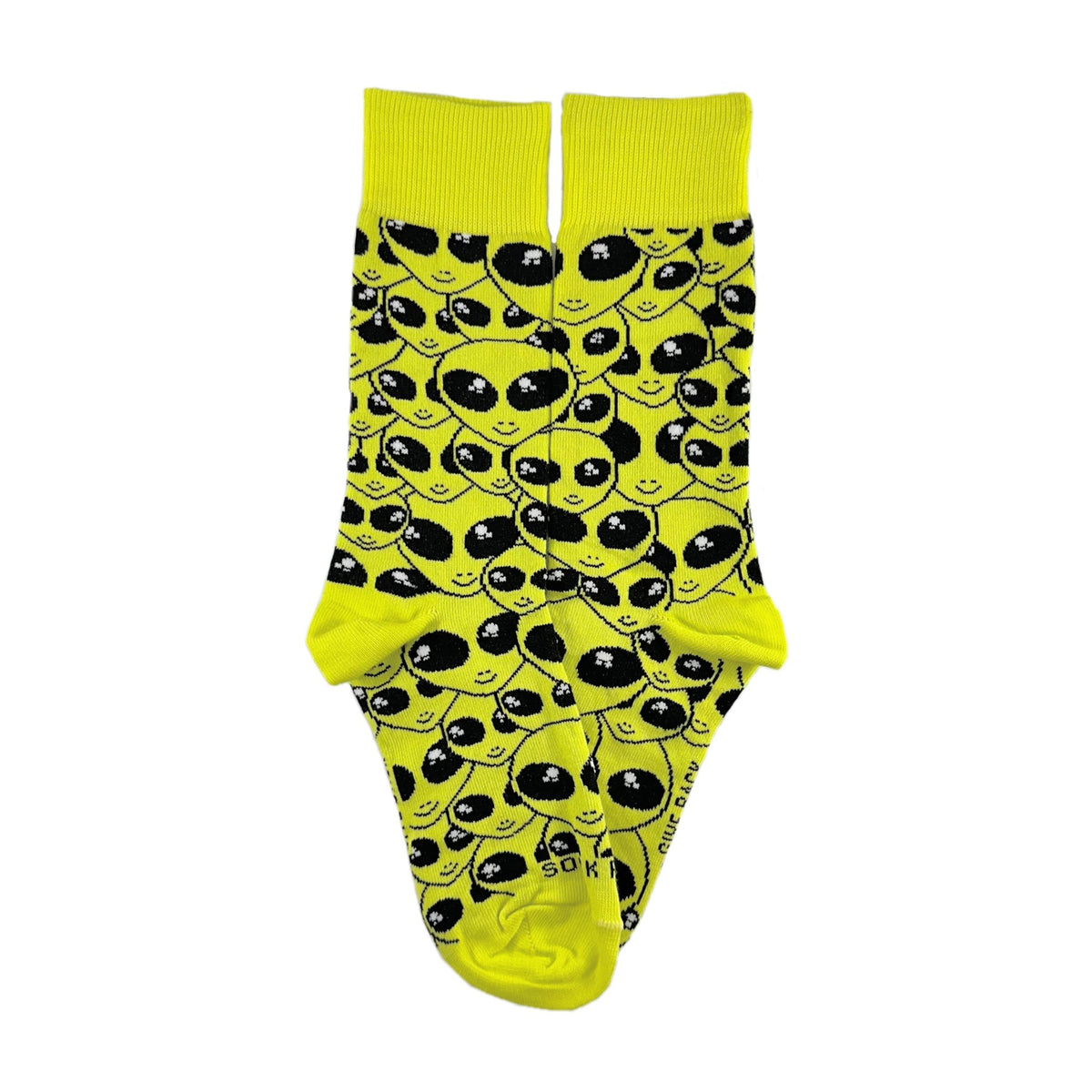 Alien Face Pattern Socks from the Sock Panda (Adult Small - Shoe Sizes 2 - 5)