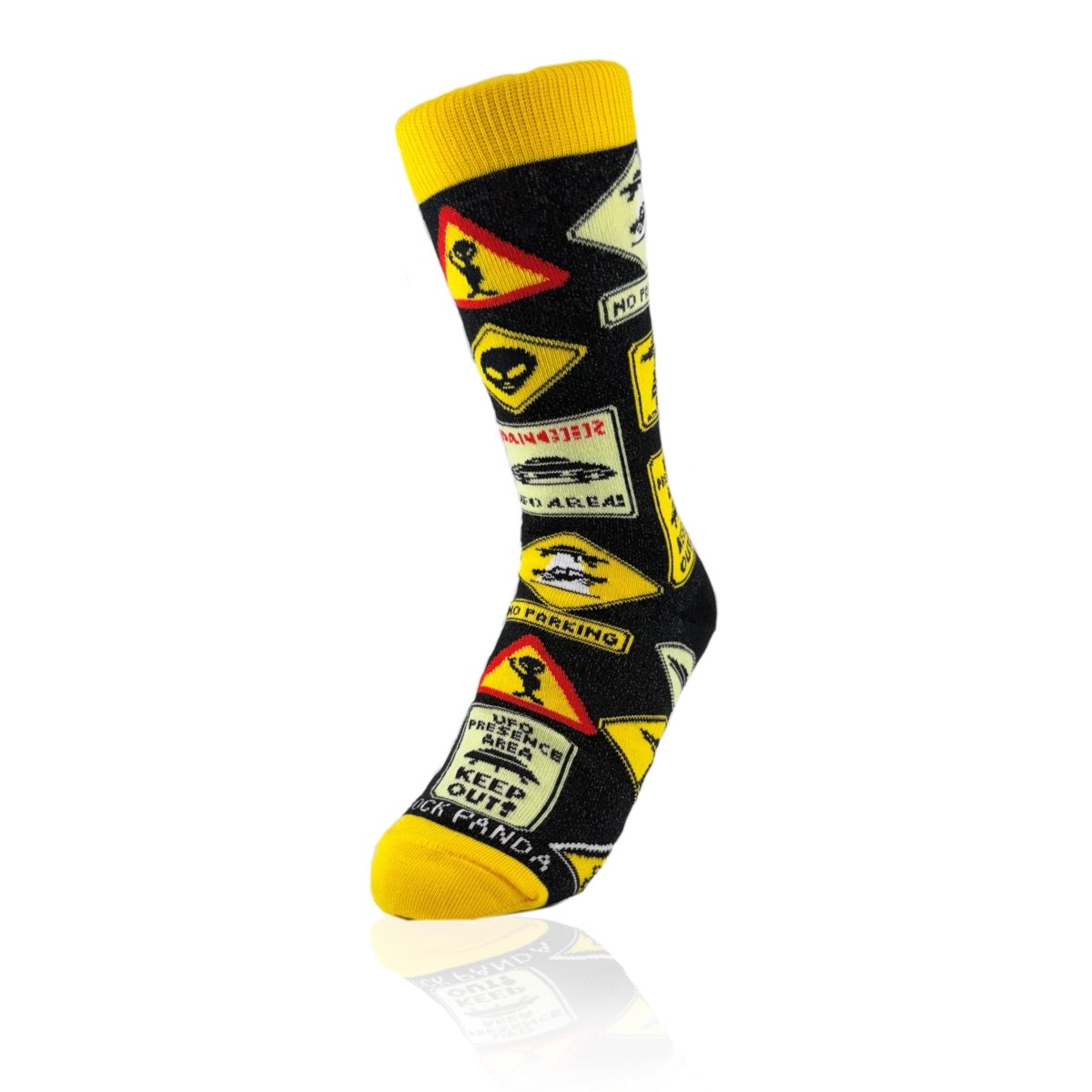 Alien Roadside Signs Socks from the Socks Panda (Adult Small) AlienSignSm