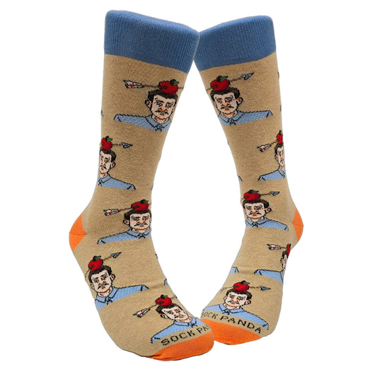 Apple Arrow Shot Socks from the Sock Panda (Adult Large - Shoe Sizes 8 - 13)