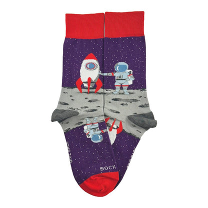 Astronaut on the Moon Socks from the Sock Panda (Adult Small)