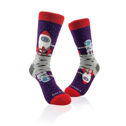 Astronaut on the Moon Socks from the Sock Panda (Adult Small)