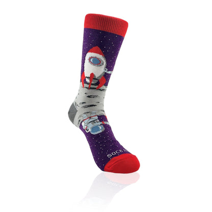 Astronaut on the Moon Socks from the Sock Panda (Adult Small)