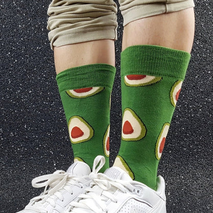 Avocado Patterned Socks from the Sock Panda