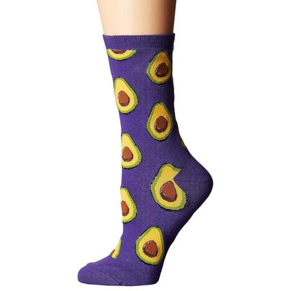 Avocado Patterned Socks from the Sock Panda (Adult Medium - Women's Shoe Sizes 5 - 10)