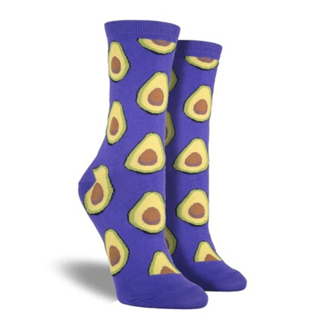 Avocado Patterned Socks from the Sock Panda (Adult Medium - Women's Shoe Sizes 5 - 10)