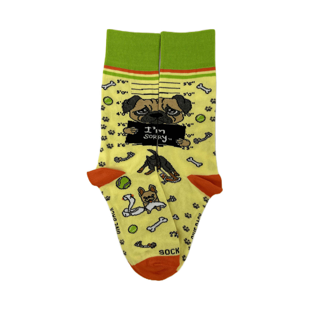 Bad and Guilty Dog Socks from the Sock Panda (Adult Small - Shoe Sizes 2 - 5)