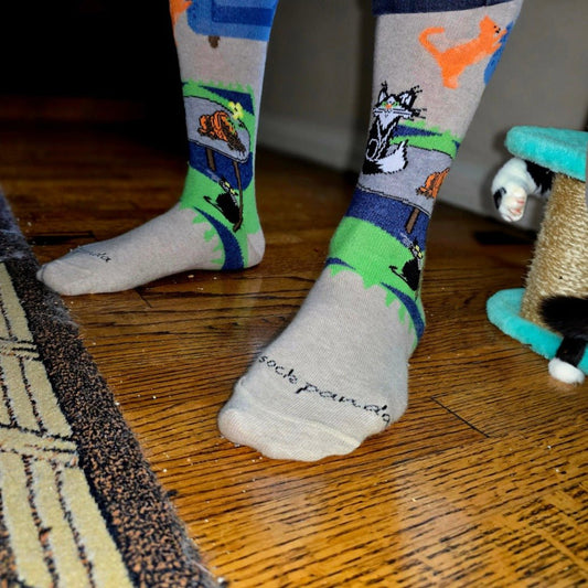 Bad Cats Socks from the Sock Panda (Adult Medium - Women's Shoe Sizes 5 - 10)