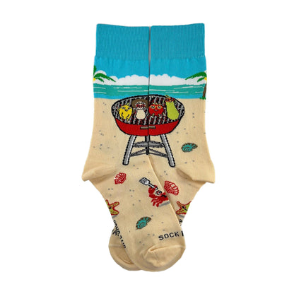 Barbeque Socks from the Sock Panda (Adult Small - Shoe Sizes 2 - 5)