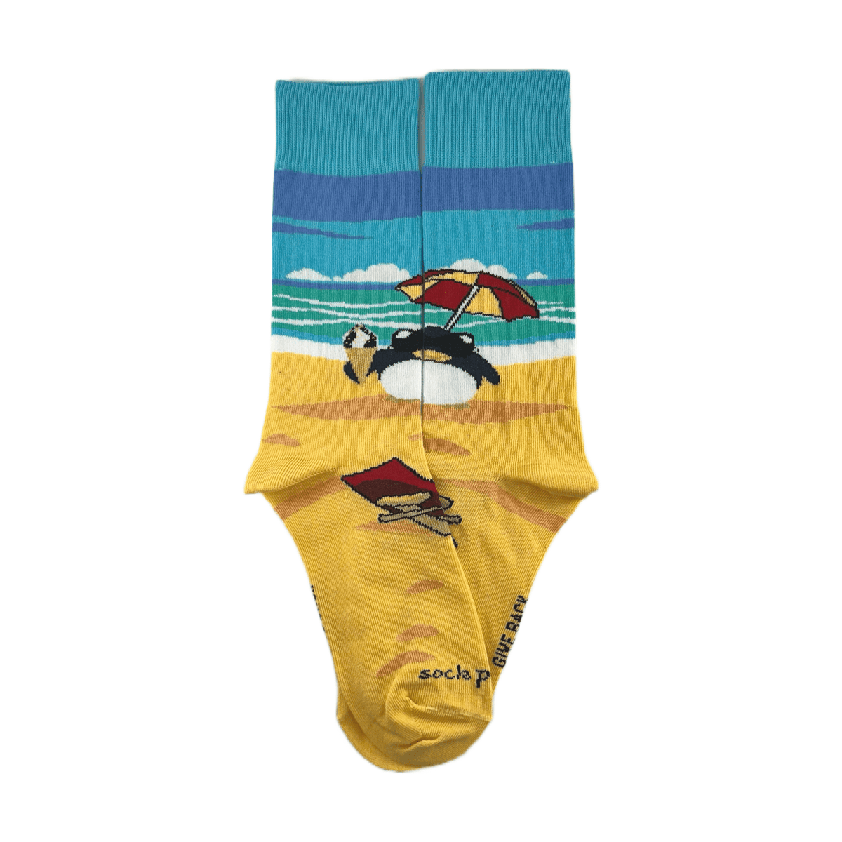 Beach Penguin Socks from the Sock Panda (Adult Medium - Women's Shoe Sizes 5 - 10)