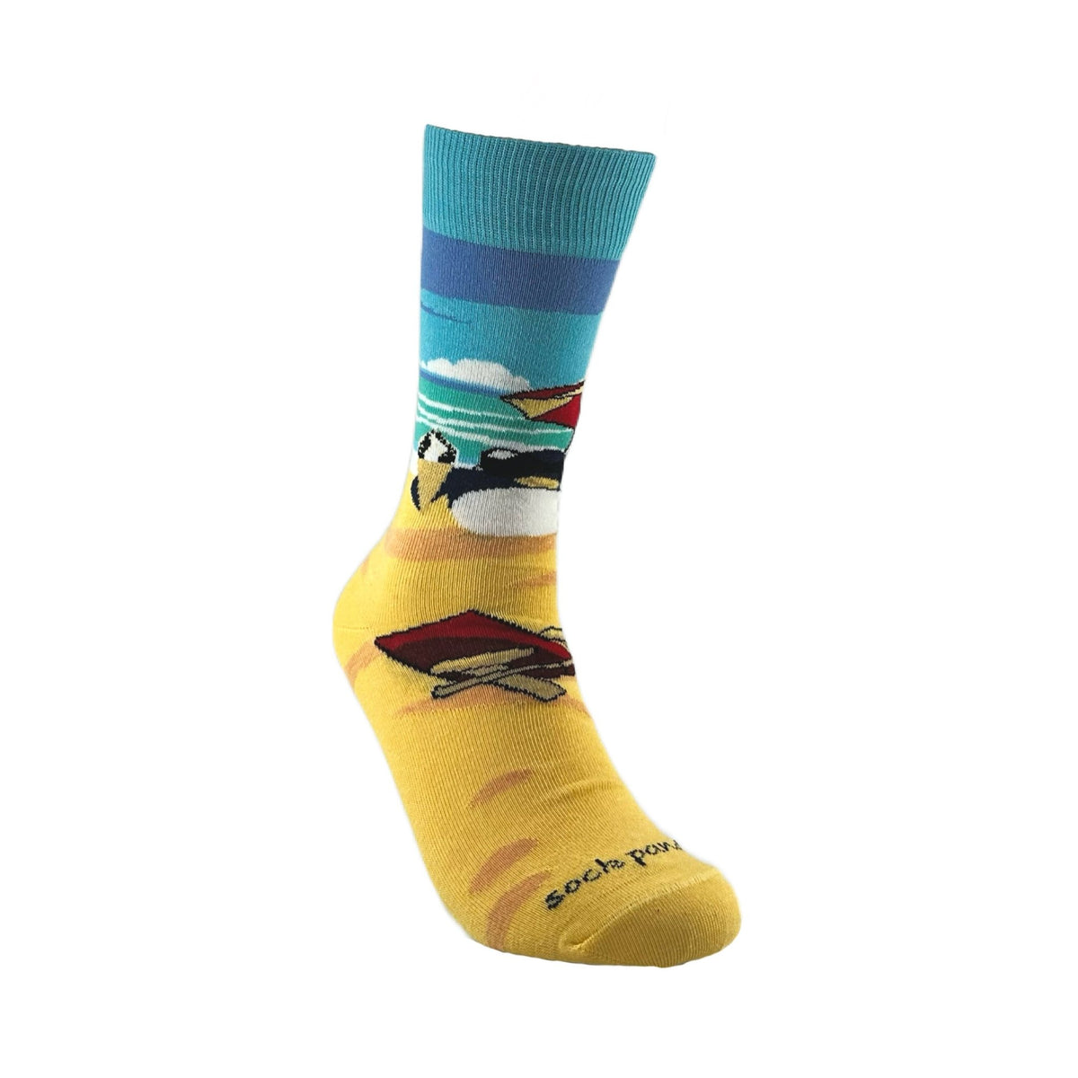 Beach Penguin Socks from the Sock Panda (Adult Medium - Women's Shoe Sizes 5 - 10)
