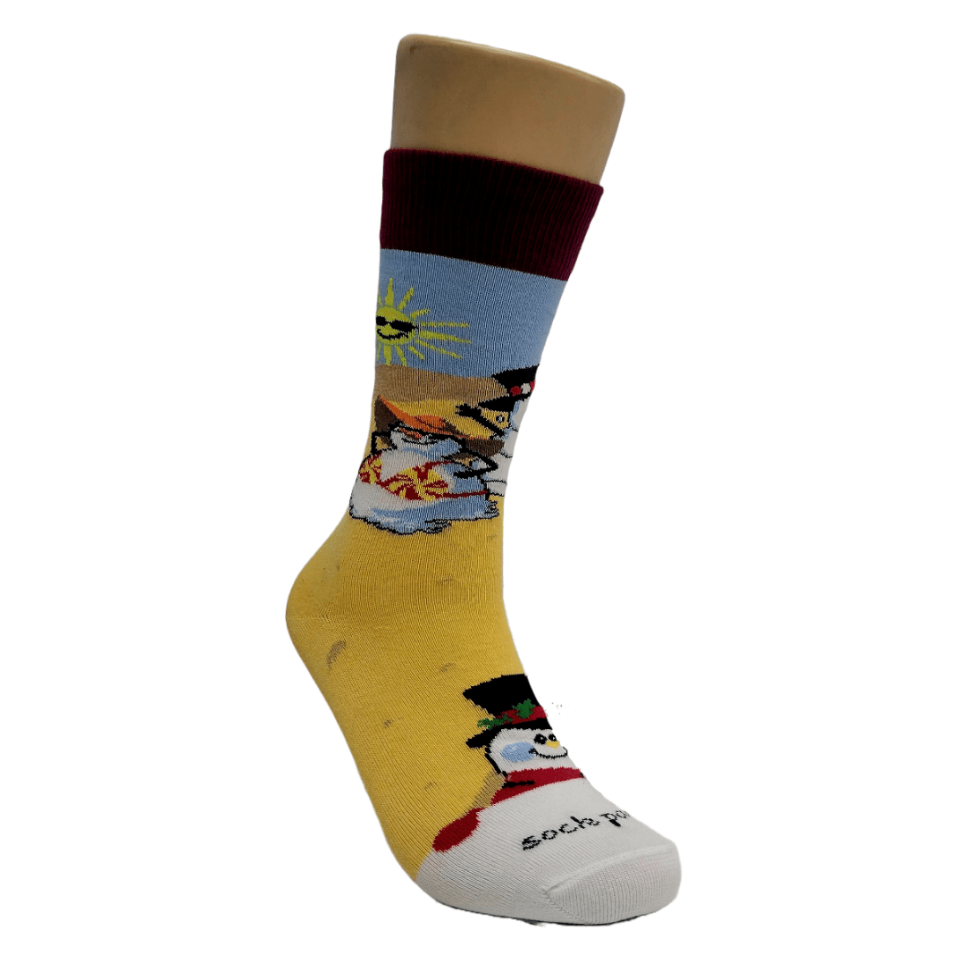 Beach Snowmen Socks from the Sock Panda (Adult Medium - Women's Shoe Sizes 5 - 10)