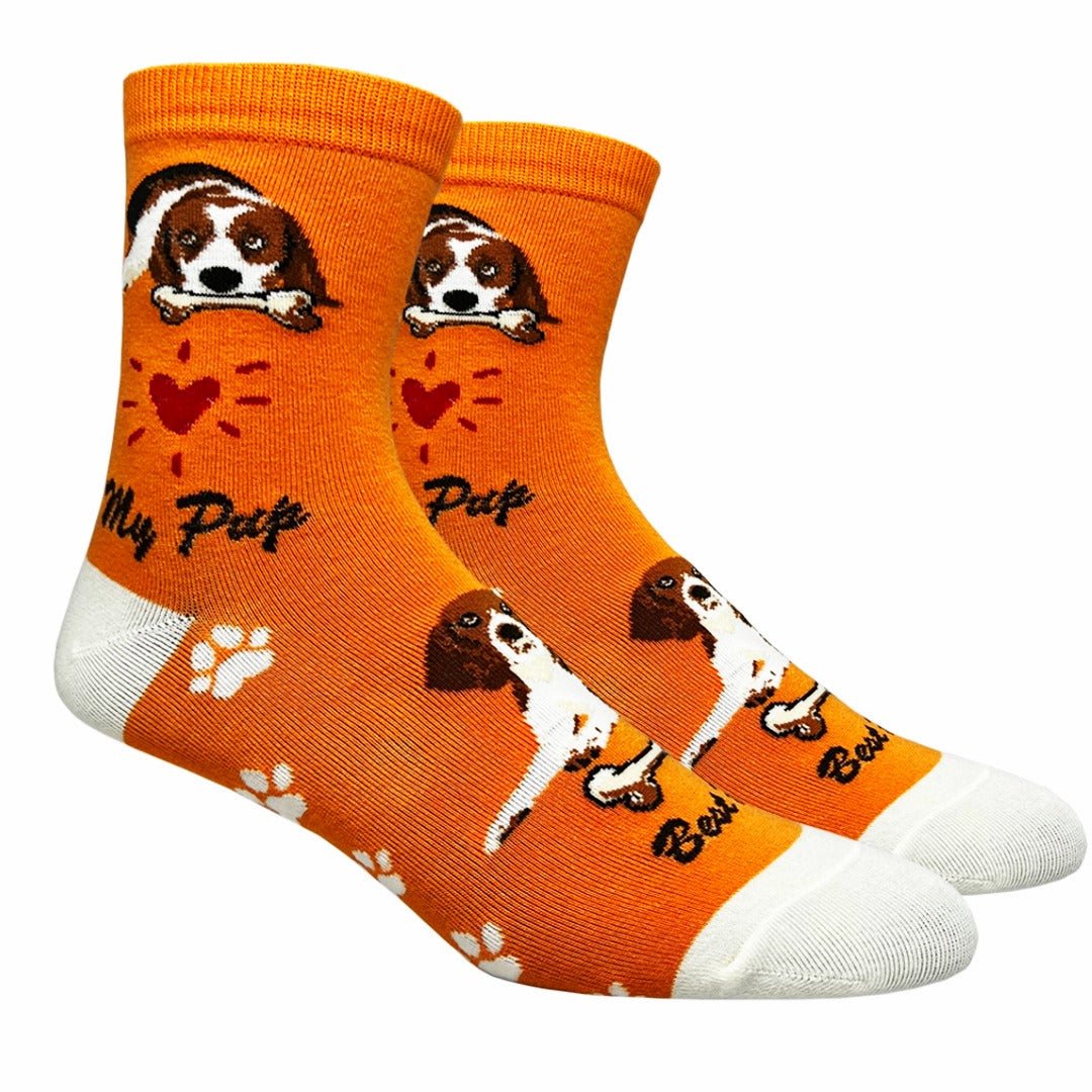 Beagle Dog Socks (Adult Medium - Women's Shoe Sizes 5 - 10)