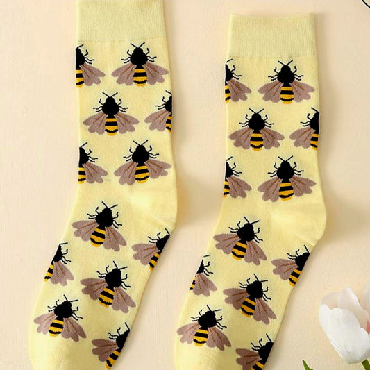 Bee Pattern Socks from the Sock Panda (Adult Medium - Women's Shoe Sizes 5 - 10)