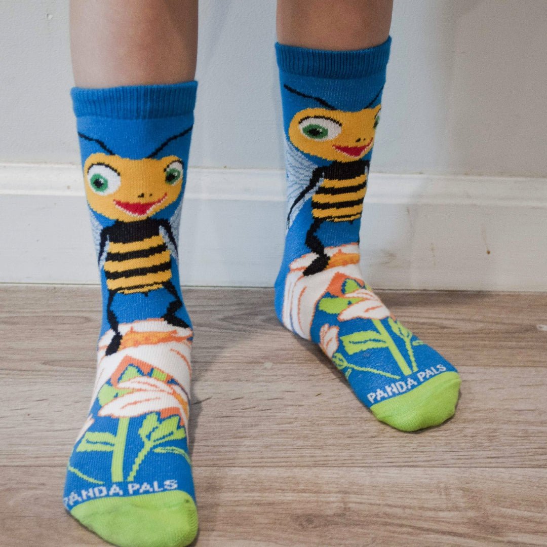 Bees Loving Flower Socks (Ages 3 - 7)