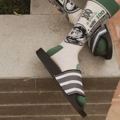 Benjamin Franklin 100 Dollar Bill Socks (Adult Large)