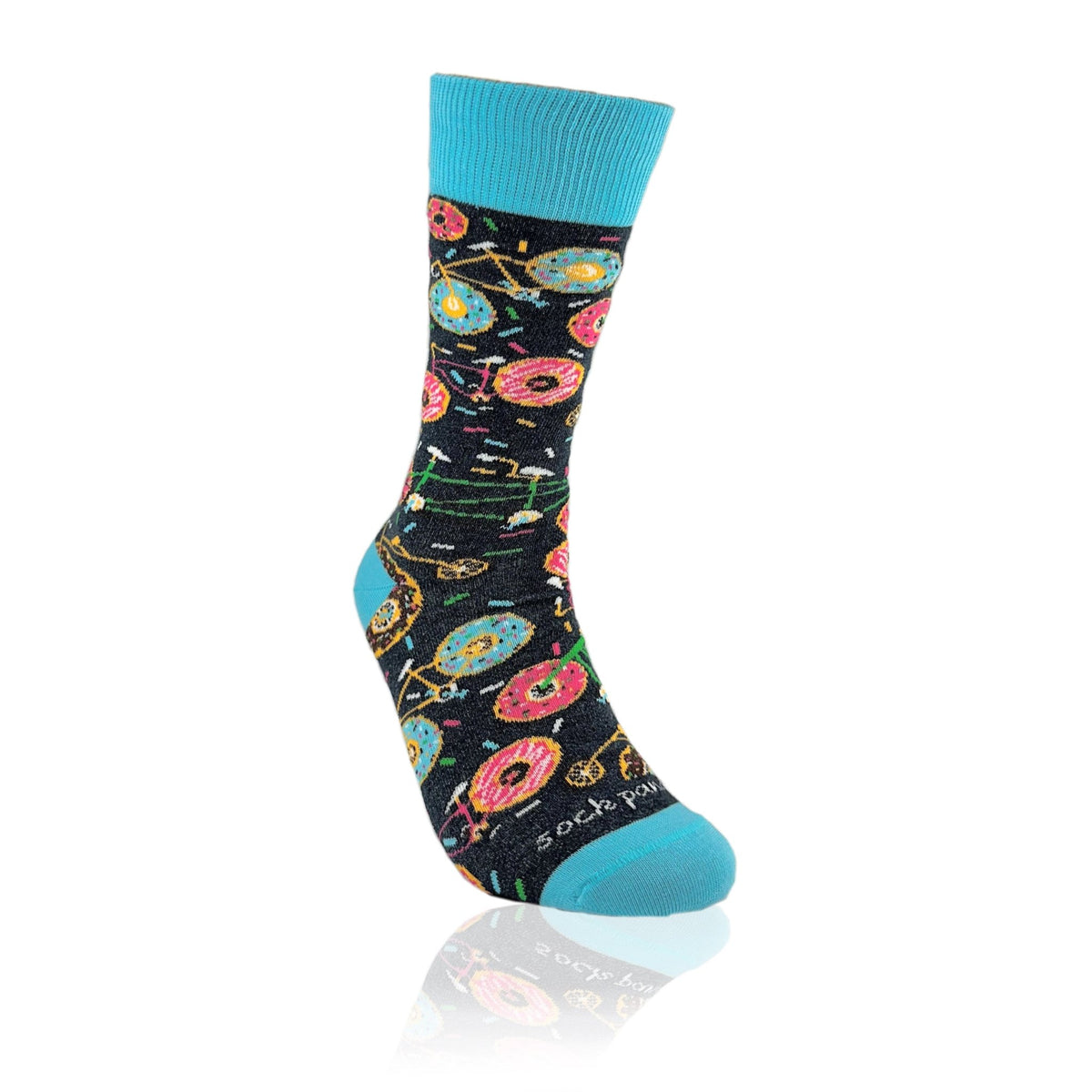 Bicycle Donut Socks from the Sock Panda (Adult Medium - Women's Shoe Sizes 5 - 10)