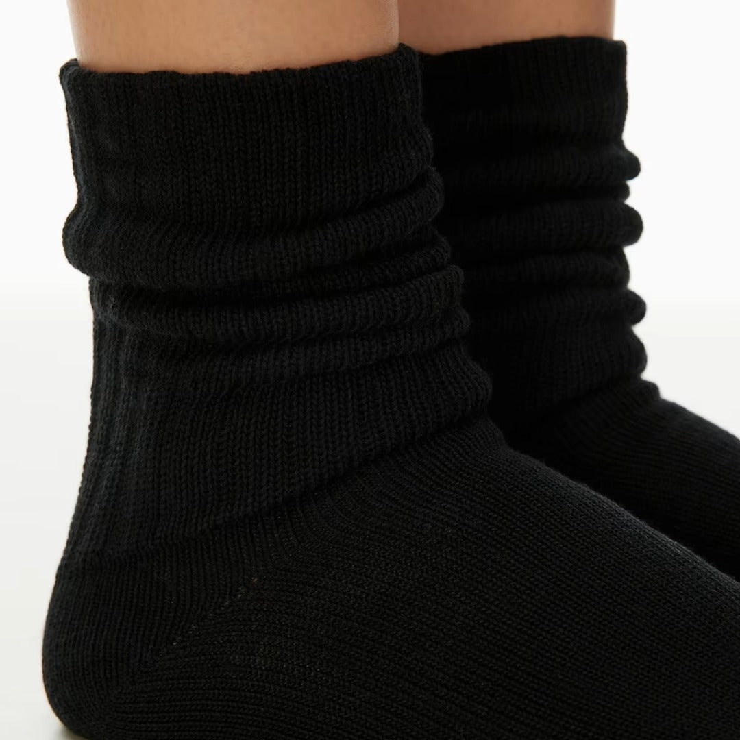 Black Slouch Socks (Adult Medium - Women's Shoe Sizes 5 - 10)