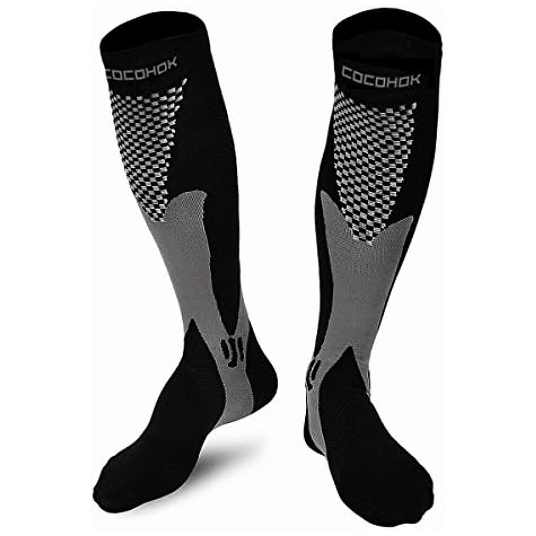 Black Sport Knee High - (Compression Socks)