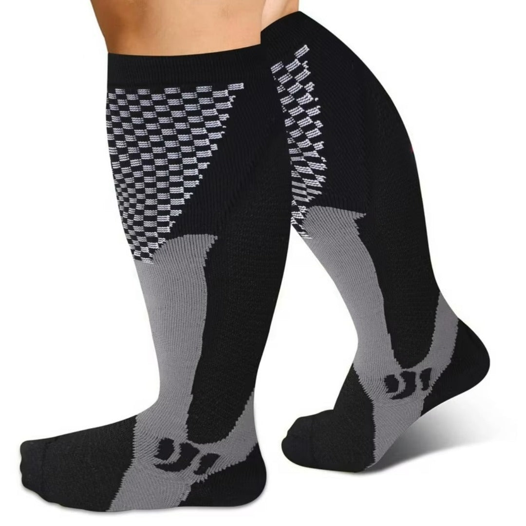 Black Sport Knee High - (Compression Socks)