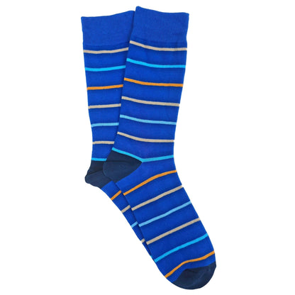 Blue Stripes Socks from the Sock Panda (Adult Large - Men's Shoe Sizes 8 - 12)