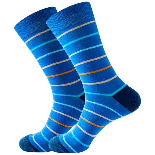 Blue Stripes Socks from the Sock Panda (Adult Large - Men's Shoe Sizes 8 - 12)