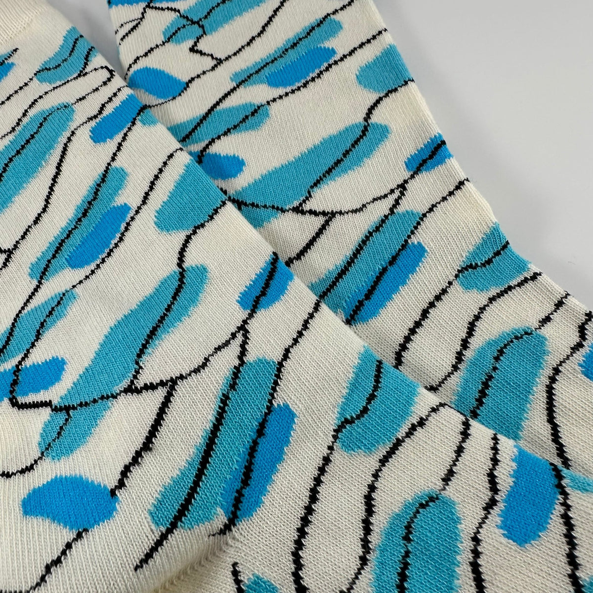 Blue Water Abstract Pattern Socks from the Sock Panda (Adult Large)