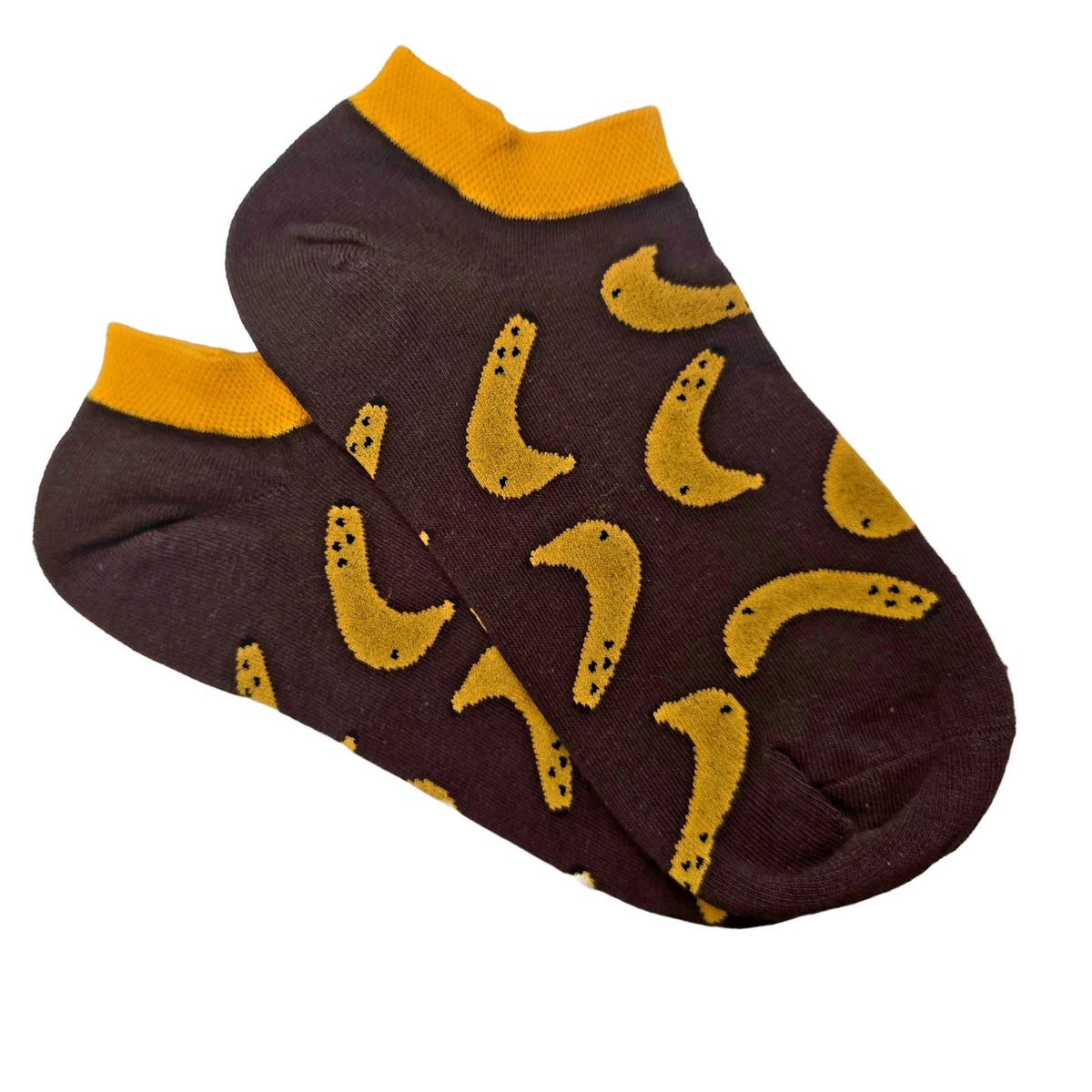 Brown Banana Ankle Socks from Sock Panda (Adult Medium - Women's Shoe Sizes 5 - 10)