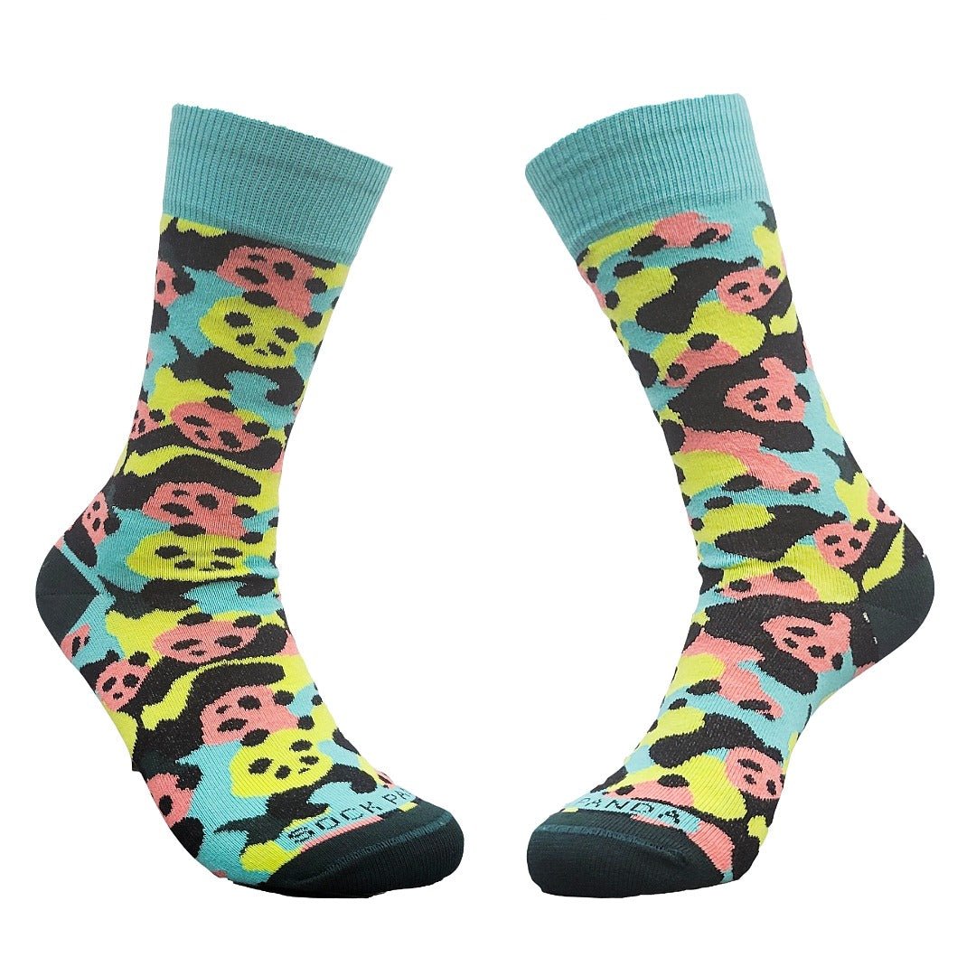 Camouflage Panda Socks from the Sock Panda (Adult Small - Shoe Sizes 2 - 5)