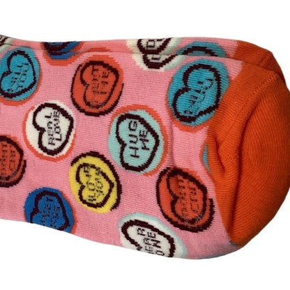 Candy Hearts Ankle Socks from the Sock Panda (Adult Medium)