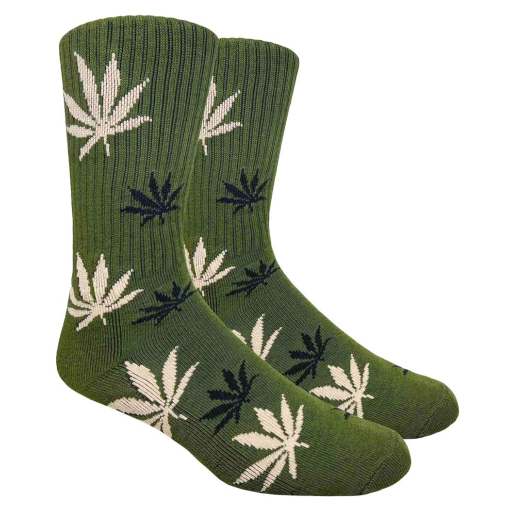 Cannabis Leaf Patterned Socks (Adult Large - Men's Shoe Sizes 8 - 12)